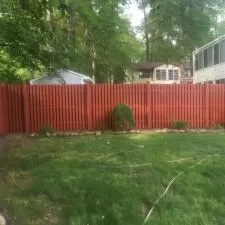 Residential Exterior Cedar Fence Painting on Druid Hill Dr in Parsippany, NJ